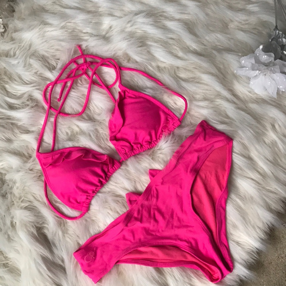 Hot pink bikini